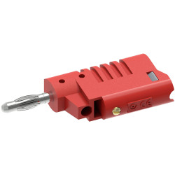 Electro PJP 1080-CD1-R Jack Plug Straight Pin 4mm Red 1pc Fits 2.5mm² Wire