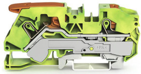 Listwa zaciskowa uziemienia WAGO poziomy: Pojedynczy 20 → 4AWGWciskany zacisk Cage Clamp TOPJOB S, 2116 raster: