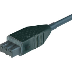 Hirschmann 932 187-015 STAK3K Moulded Socket &#x2B; Lead 3 &#x2B; PE Black