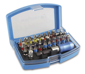 Zestaw końcówek wkrętakowych 1/4 stal S2 32 elementy HT1S400