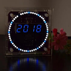 Geekcreit® DIY DS1302 Light Control Rotation LED Elektroniczny zegar zestaw z dźwiękowym budzikiem z obudową. Opis: Pobierz inst