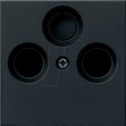 0869005 Abdeckung für Koaxial-Antennensteckdose schwarz matt