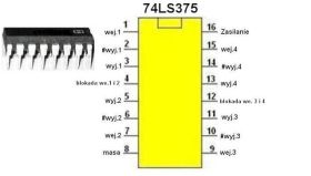 Układ cyfrowy 74LS375