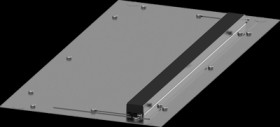 Roof plate, with cable entry, steel, (W x H x D) 400 x 25.5 x 800 mm, 8PQ2304-8BA03