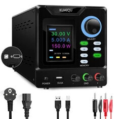 Zasilacz DC serii KUAIQU SPPS-D 0-300V 1A 3A 5A 10A 150W-360W interfejs komunikacyjny RS232+USB, 4 grupy funkcji pamięci, wysoka