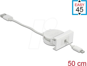 81331 Easy 45 module USB 2.0 pull-out cable USB Type-a to 8 pin Lightn