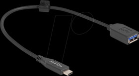 60567 USB 3.1 cable, C male to A female, coaxial, 25 cm
