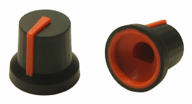 Pokrętło potencjometru oś: 6mm średnica: 16.2mm Kształt D Guma Czarny RS PRO