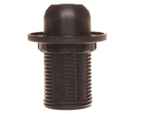 Oprawka izolacyjna E14 z gwintem zewnetrznym czarna OTE14-01/2