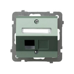 AS Obudowa gniazda pojedynczego typu Keystone skośna zielony mat GPK-1GS/p/84