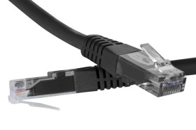 Kabel krosowy patchcord securityNET UTP kat.6 czarny 5m LSZH PC-6UTPLSZH-BK5