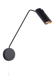 Nowoczesny kinkiet Futuro z wysięgnikiem do czytania w sypialni LP-17001/1WL BK Light Prestige