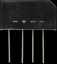 B80C1500B Flat bridge rectifier, 160 V, 1.5 A