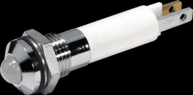 1908025W LED signal light, white - ultra-bright, 12 VAC/VDC, Ø8 mm, 1000