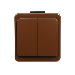 Łącznik podwójny n/t IP44 WNT-2S brąz SMART ABEX