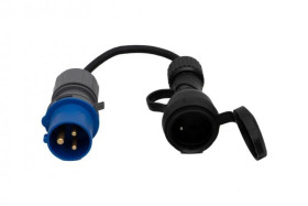 Reduktor - wtyczka 16/3 + OW 3x2,5mm2 0,5m + gniazdo gumowe