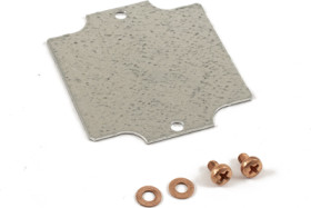 Mounting plate, steel, (L x W x H) 68 x 63 x 1 mm, natural, for 1590ZGRP081, 1590ZGRP081PL