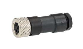 Złącze wielostykowe przemysłowe 3-pinowe M8 Montaż na kablu Gniazdo Brad from Molex