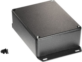 Aluminum die cast enclosure, (L x W x H) 119 x 94 x 42 mm, black (RAL 9005), IP54, 1590BBSFBK