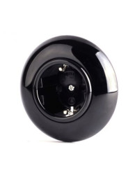 LOFT GNIAZDO 230V SCHUKO CZARNE JLM 2LT-GNS-B