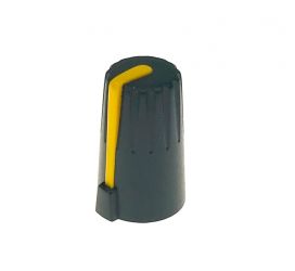 Gałka na potencjometr N-10 czarno-żółta