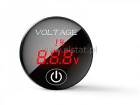 Woltomierz czerwony LED 5-48V; wyłącznik; hermetyk