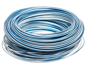 Przewód instalacyjny H05V-K 0,75 ciemnoniebieski z białym paskiem 4510922 /100m/