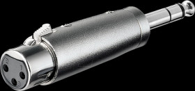 27514 6.35 mm jack plug, stereo, 3-pin