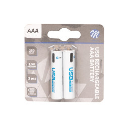 Akum. R3 250mAh M-Tech AAA 2 Szt 1,5V Ładowanie USB-C, Akumulator 2szt