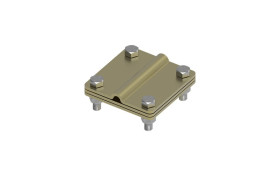 Złącze uniwersalne 3-elem. 80x80 bednarka-drut8 mosiądz 215.2.1 MS 21501210