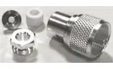 UHF plug 50 Ω, RG-141A, RG-58C, URM-43, URM-76, solder connection, straight, 1-1337473-0