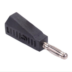 Black 4mm Stackable Banana Plug Connector