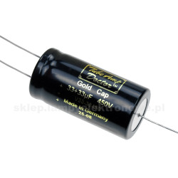 Kondensator 33+33uF/450V Axial Gold Cap TAD