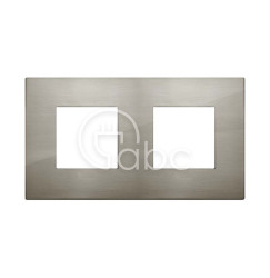 Ramka ozdobna 4M (2+2x71) metal szczotkowany inox, 19643.08