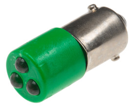 Lampka kontrolna do montażu panelowego 130V ac, zielona 25 x 10mm LED RS PRO