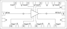 Driver Amplifier Chip, 17.5 - 41.0 GHz