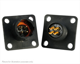 Złącze wielostykowe przemysłowe 4-pinowe Montaż na kołnierzu Wtyczka Souriau Sunbank by Eaton