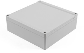 ABS enclosure, (L x W x H) 180 x 180 x 60 mm, light gray (RAL 7035), IP66, 1555WGY