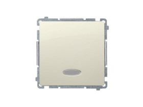 SIMON BASIC Wyłącznik zwierny przycisk bez piktogramu z podświetleniem LED (moduł) 10AX 250V szybkozłącza beż BMP1L.01/12 KONTAK