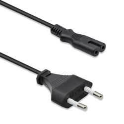Qoltec Kabel zasilający IEC C7 / CEE 7/16 ósemka 2x0.5mm² 1.4m