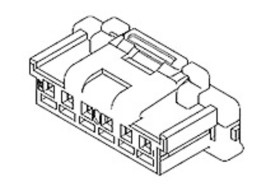 Obudowa złącza zagniatanego 5-pinowe -rzędowe raster: 2mm Molex Męski Montaż na kablu 505153 Zacisk DuraClik TPA,