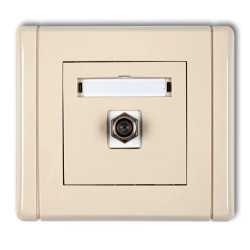 FLEXI Gniazdo antenowe pojedyncze typu F (SAT) pozłacane złoty metalik 8FGF-1.1