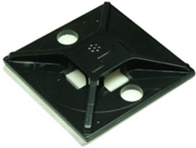 Mounting base, ABS, black, self-adhesive, (L x W x H) 25.4 x 25.4 x 4.2 mm, ABM2S-AT-C0