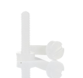 Śruba regulacyjna, M3, 10mm, kształt: Okrągły żłobkowany, Nylon, wykończenie: Zwykłe