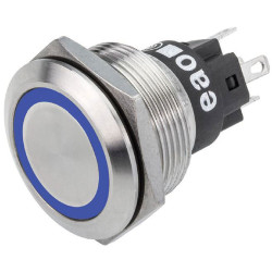 EAO 82-6651.1124 EAO Series82 82-6651.1124 22mm Illum Button Mo Silver Blue 24V