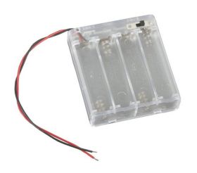 KOSZYK NA 4 BATERIE AA Z POKRYWĄ I WŁĄCZNIKIEM (KOSZ-07985)