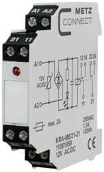 Moduł sprzęgający 12, 12 V/AC, V/DC (max) 2 zestyki przełączne Metz Connect 11061950 1 szt.