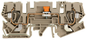 Disconnect/test-disconnect terminal block, spring balancer connection, 0.5-6.0 mm², 41 A, 8 kV, dark beige, 1771800000