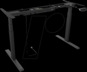 60866 Electrically adjustable desk stand, two motors, black