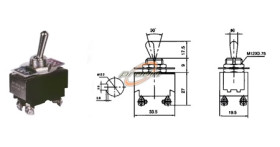 PRZEŁĄCZNIK 2 POZYCJE 4 PIN ON-OF 250V/10A KN3
